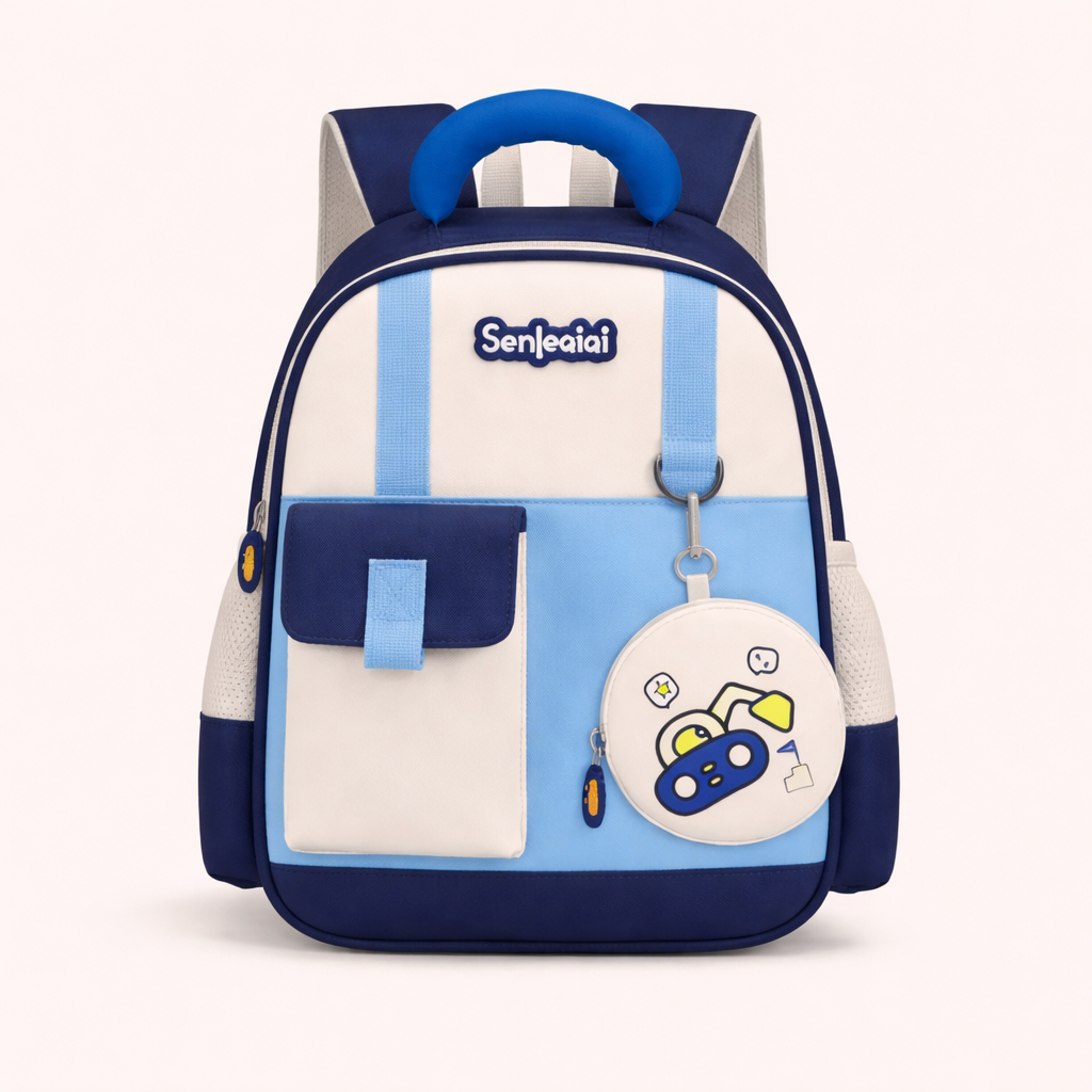 π Kids School Backpack with Mini Pouch