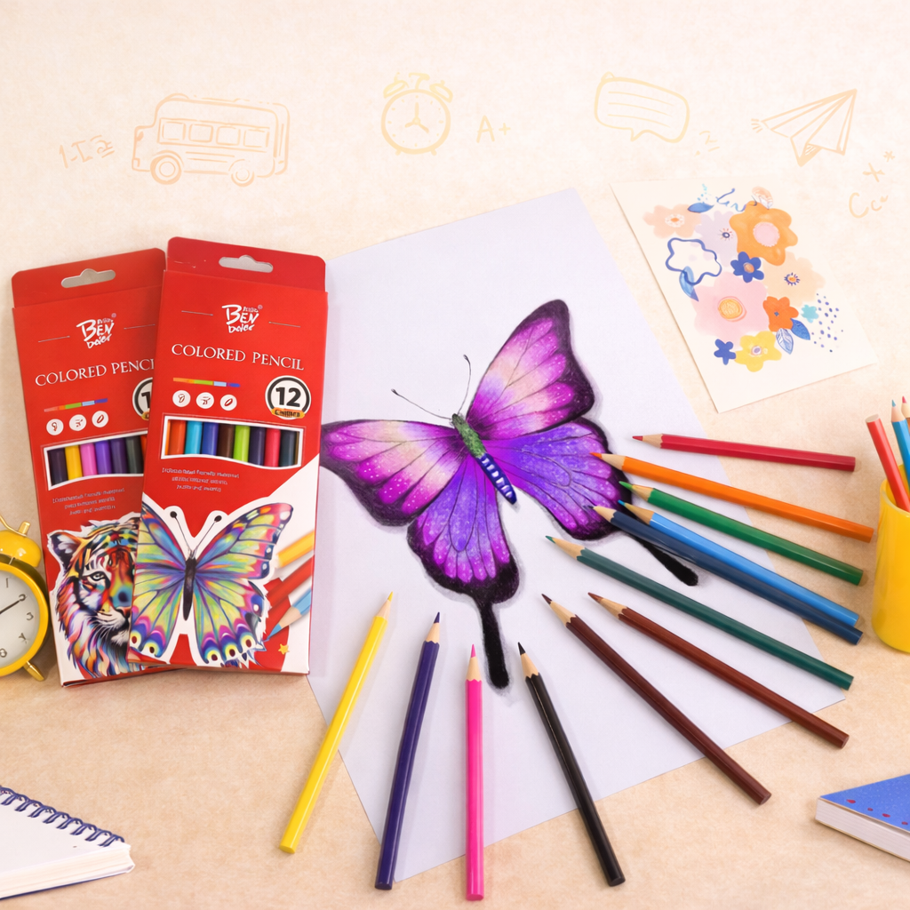 Premium 12-Color Colored Pencil Set β Artist Series Collection