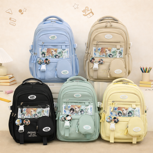 🎒 Trendy Multi-Compartment School Backpack