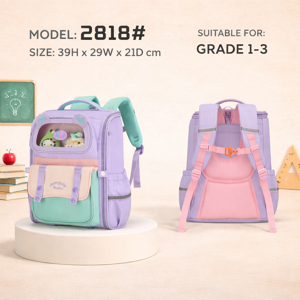 🎒 Kids School Backpack with Display Pocket -G3