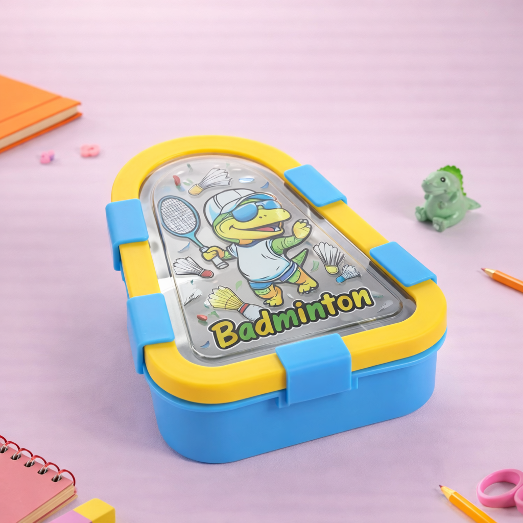 Bento Lunch Box Two Grid – Unicorn, Astronaut & Dinosaur Collection [500ML] Triangular Design