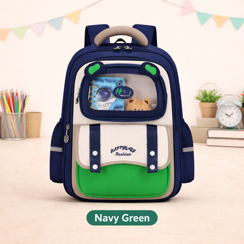 🎒 Kids School Backpack with Display Pocket - G6