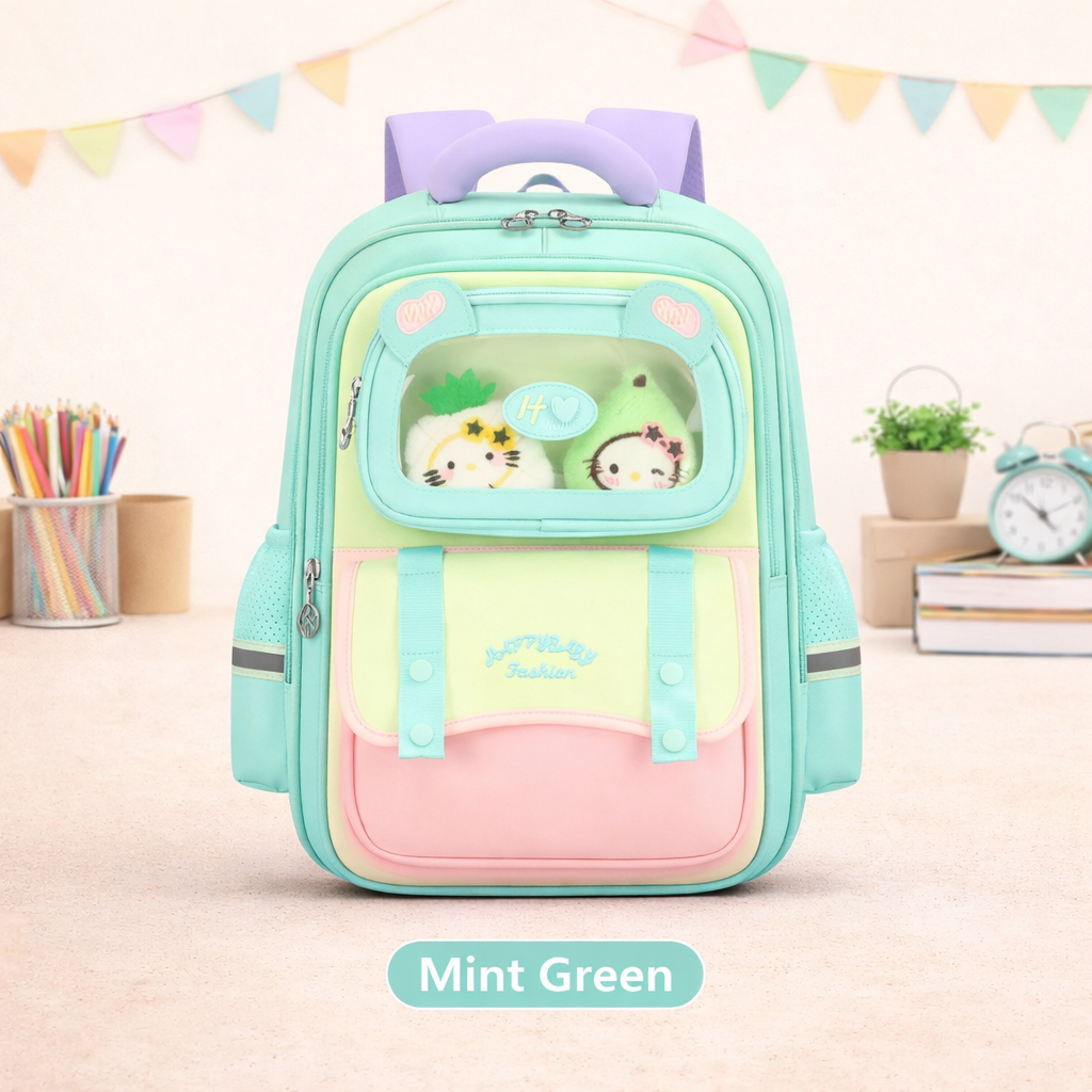 🎒 Kids School Backpack with Display Pocket - G6