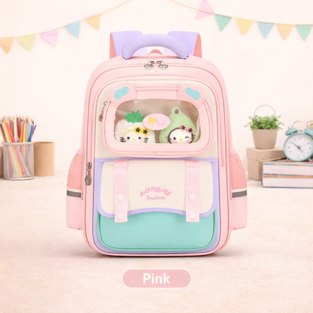 🎒 Kids School Backpack with Display Pocket - G6
