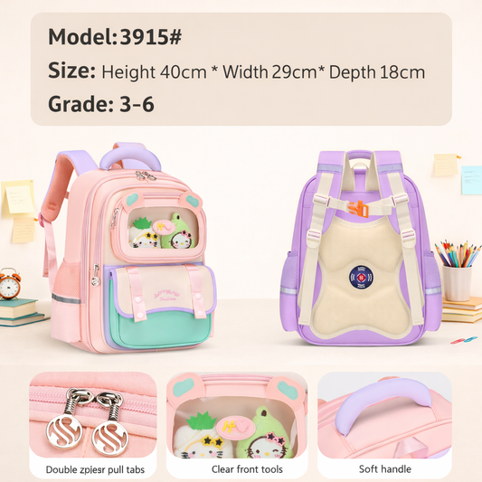 🎒 Kids School Backpack with Display Pocket - G6