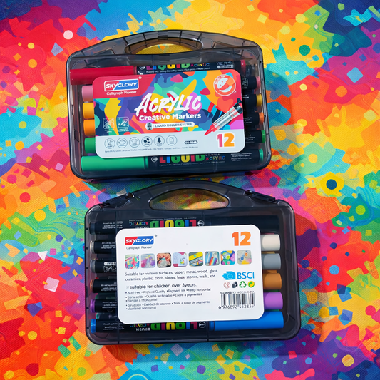 Sky Glory Acrylic Creative Markers – Set of 12