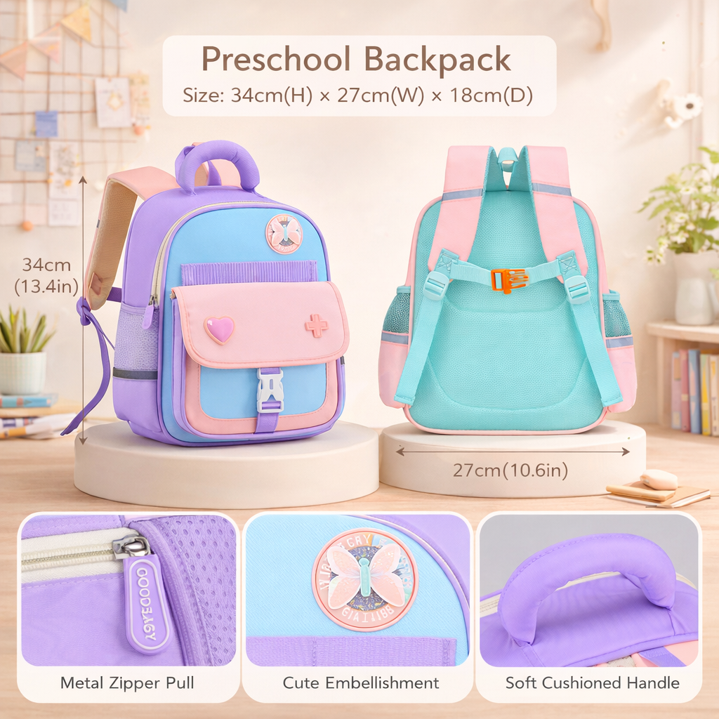 🎒 Kids Preschool Backpack – Cute, Durable & Comfortable