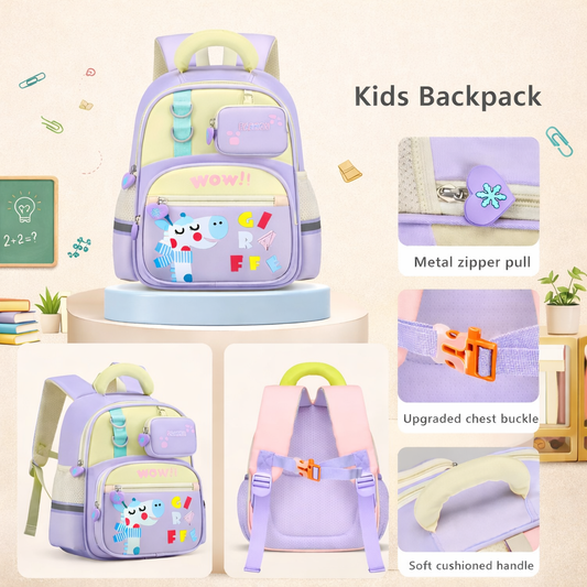 🎒 Kids Cartoon School Backpack – Lightweight & Comfortable