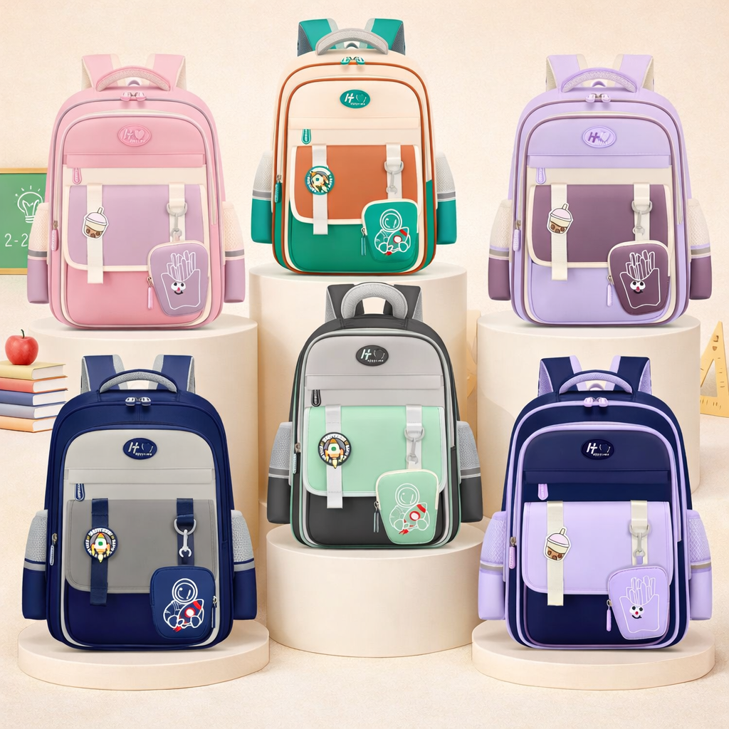 🎒 Kids School Backpack- HAPPY TIME