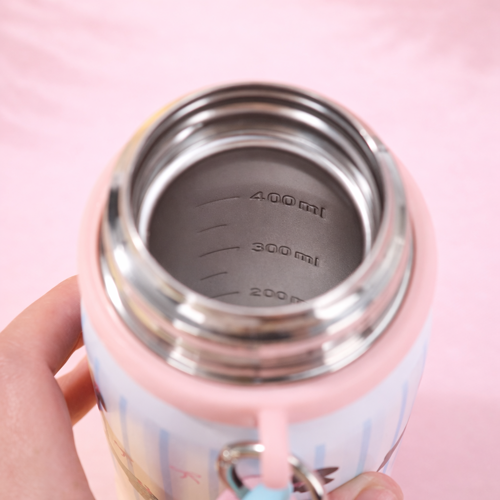 Little Flower Cat Series – 500ml Stainless Steel Kids Water Bottle