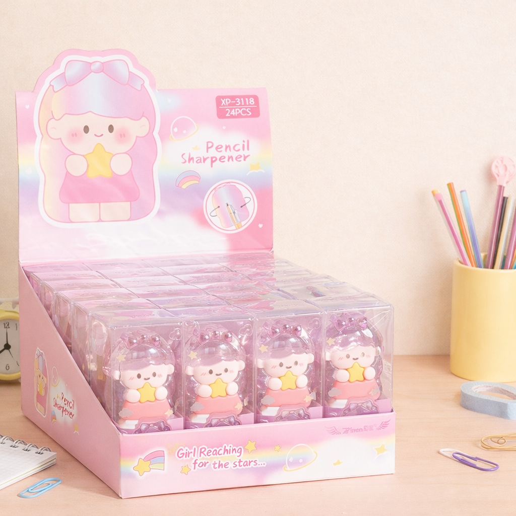 Cute Cartoon Pencil Sharpener Collection – Pack of 4 (Choose Your Design)