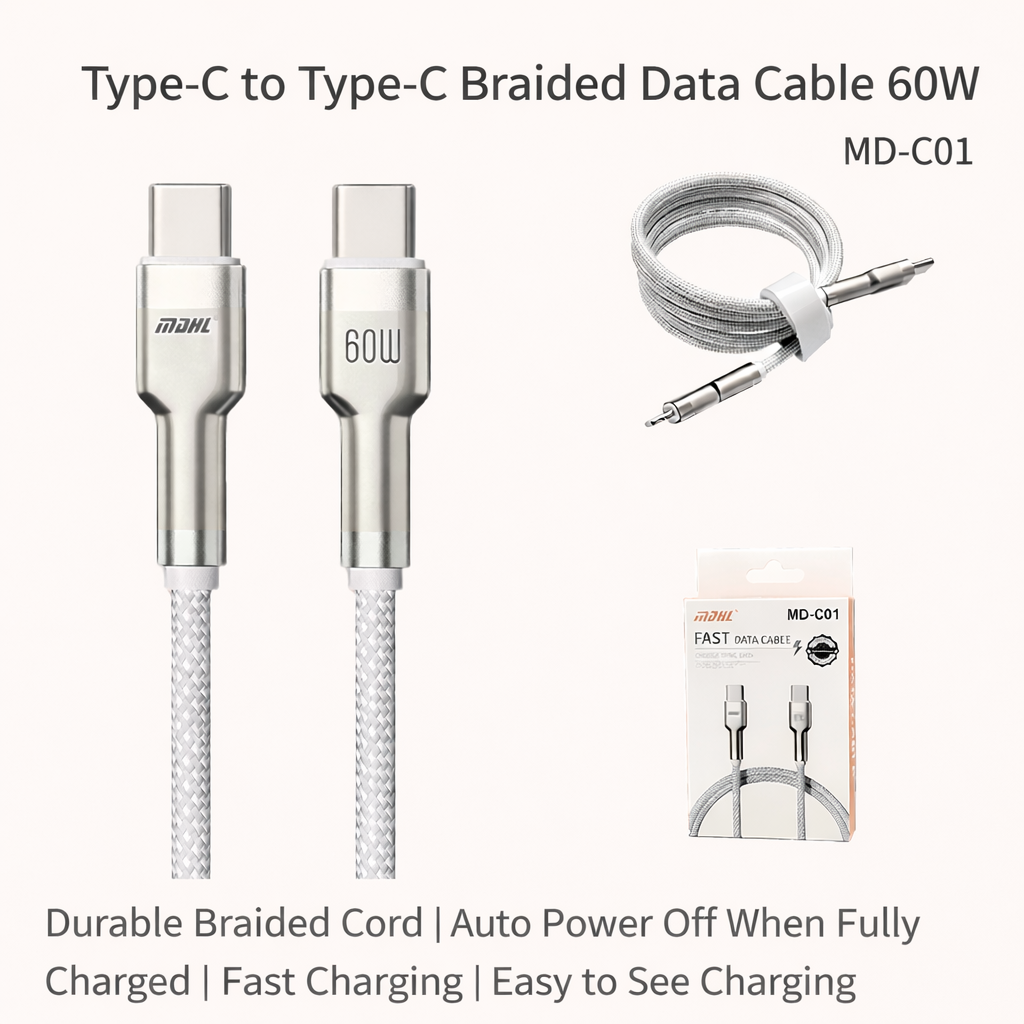 60W Type-C to Type-C Fast Charging Cable