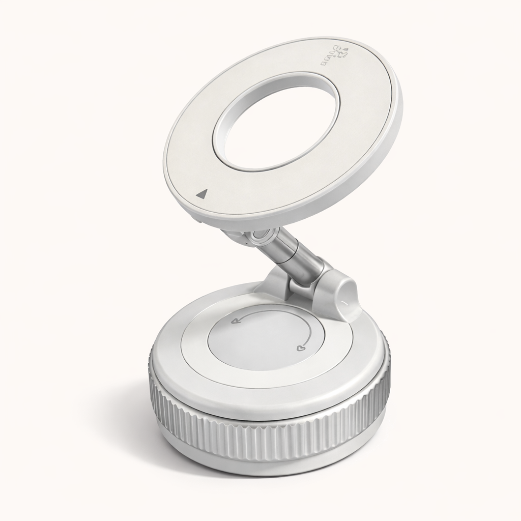 360° Vaccum Magnetic Phones Holder, Magnetic Car Phone Mount, Hands-Free Suction Cup