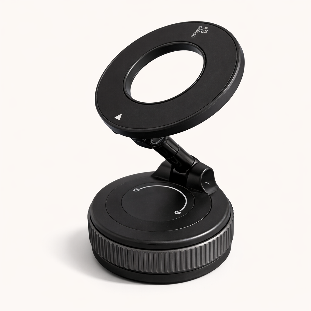 360° Vaccum Magnetic Phones Holder, Magnetic Car Phone Mount, Hands-Free Suction Cup