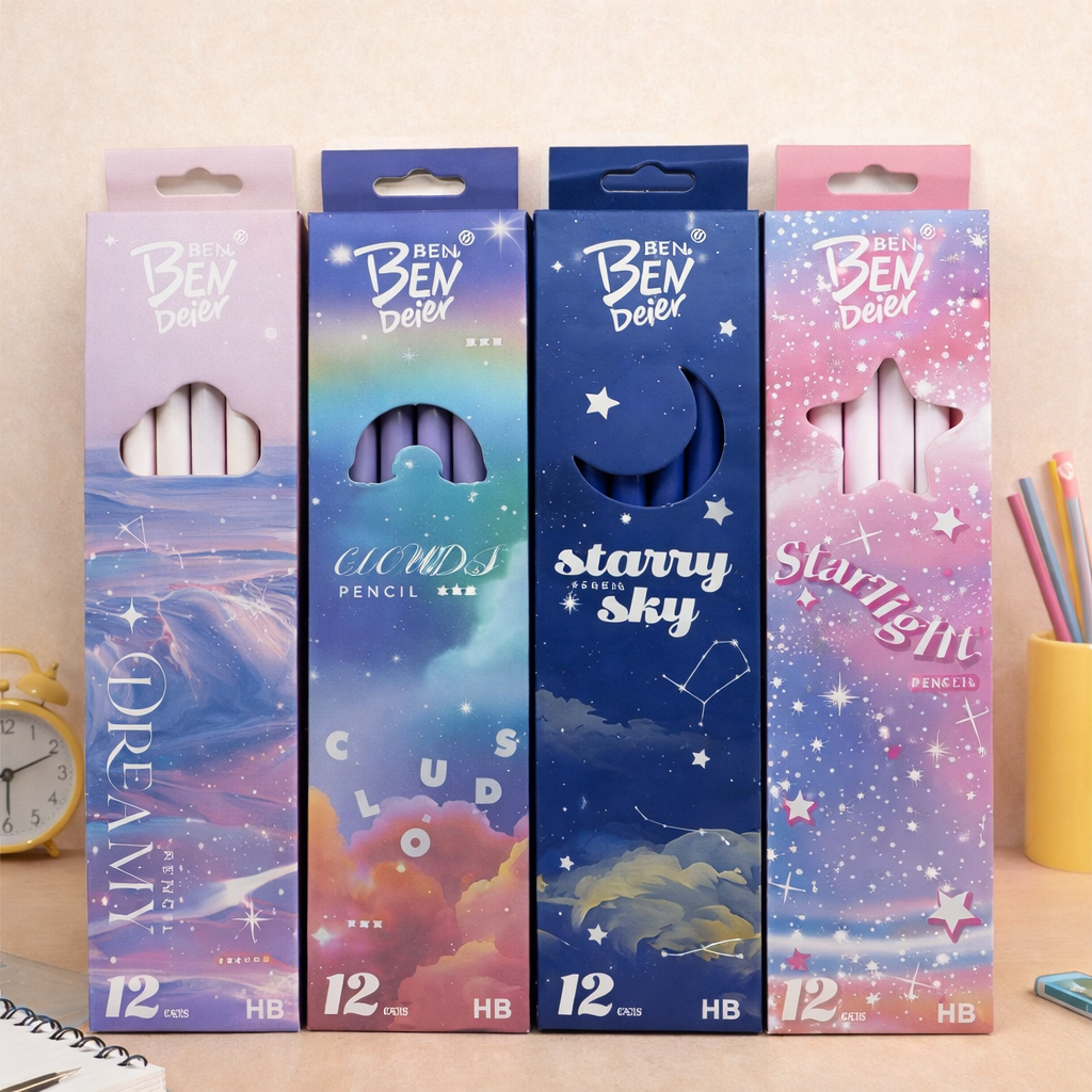 Premium Designer HB Pencil Sets – Dreamy Sky Collection