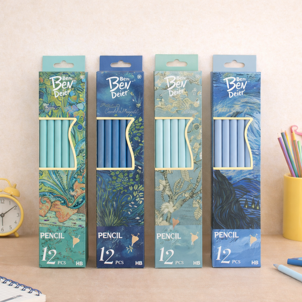 Premium Designer HB Pencil Sets - Artistic Nature Collection