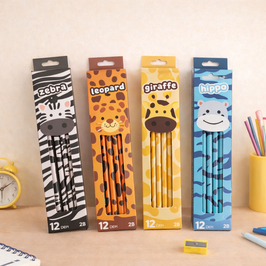 Premium Designer HB Pencil Sets – Cute Animal Collection