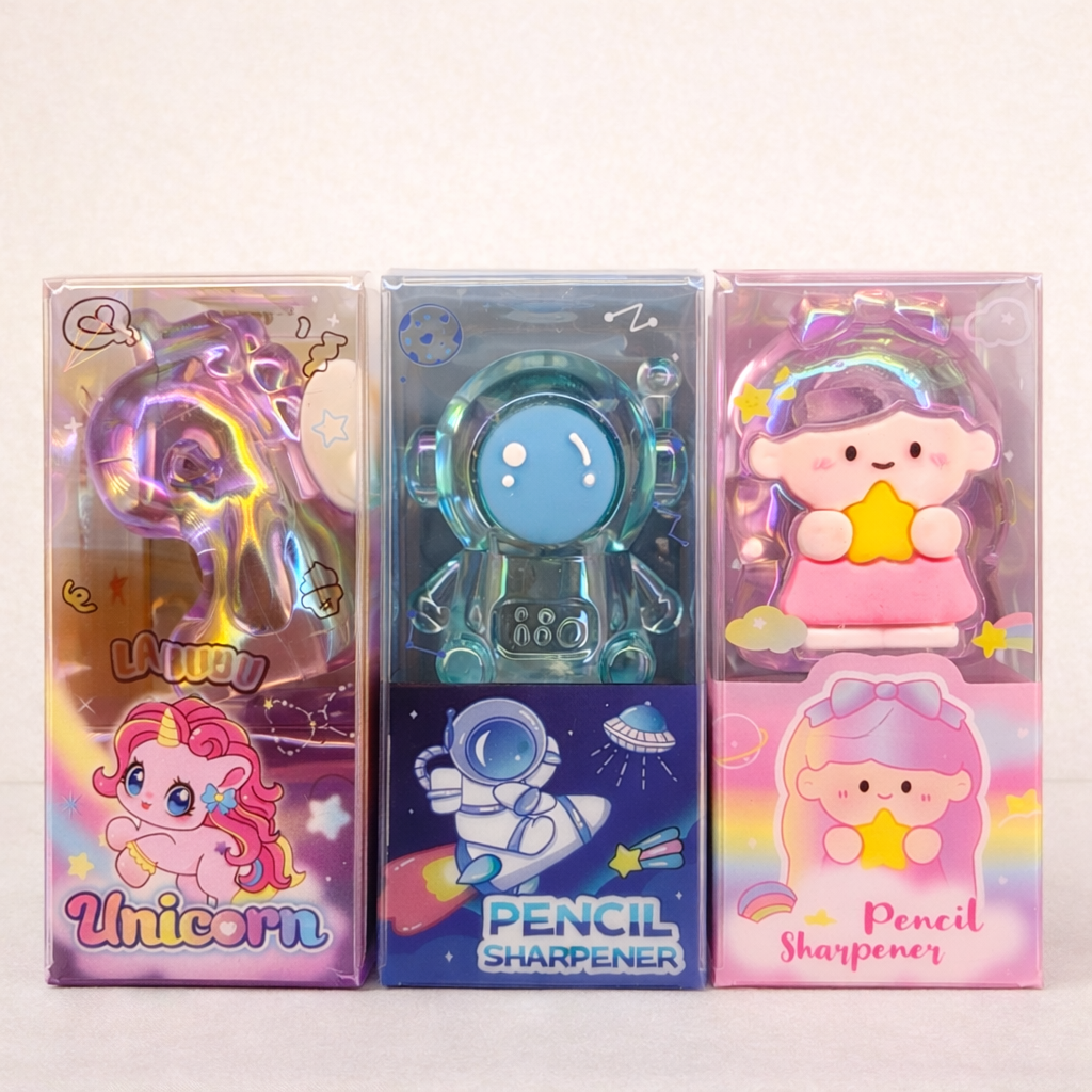 Cute Cartoon Pencil Sharpener Collection – Pack of 4 (Choose Your Design)