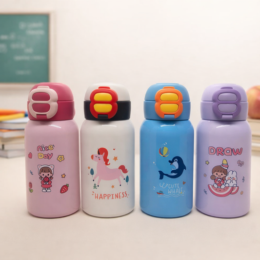 🌈 Kids Insulated Water Bottle – Cute Cartoon Designs[500ML]