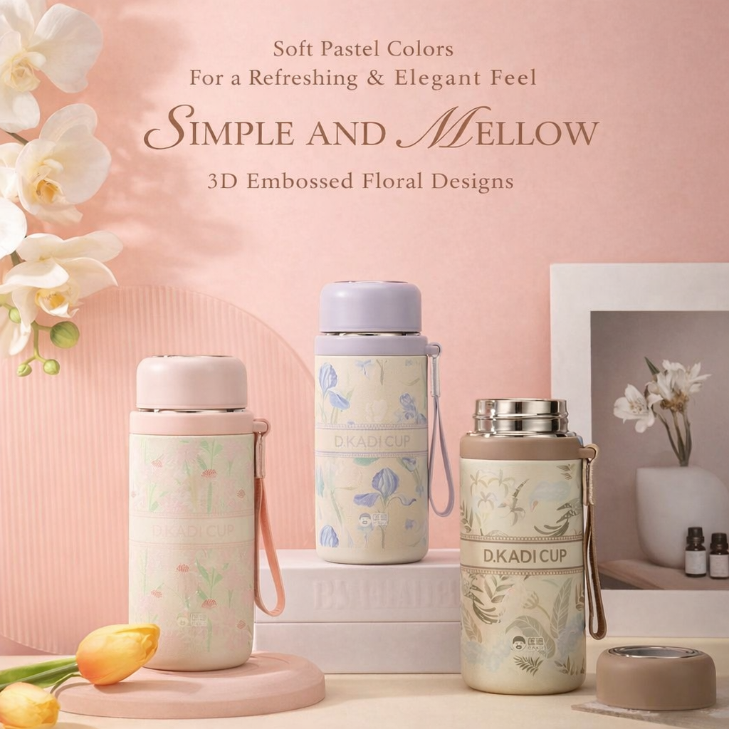 Premium Floral Insulated Bottle [380ml]