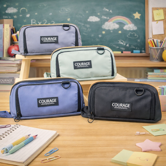 COURAGE Multi-Color Pencil Pouch
