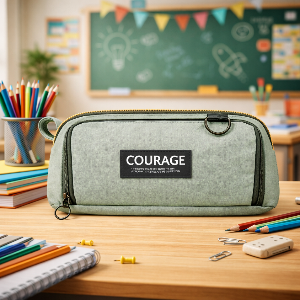 COURAGE Multi-Color Pencil Pouch