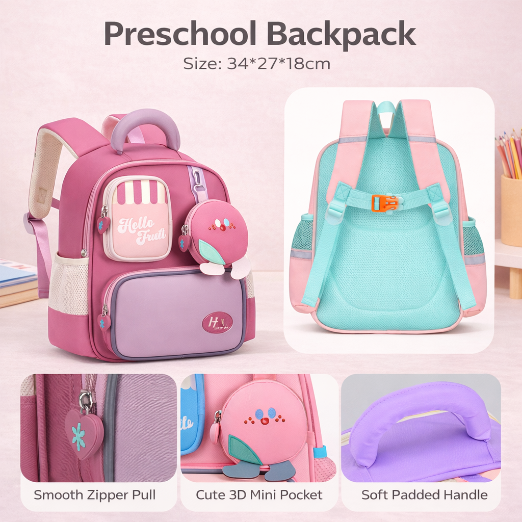 🎒 Preschool Backpack – Cute, Comfortable & Functional