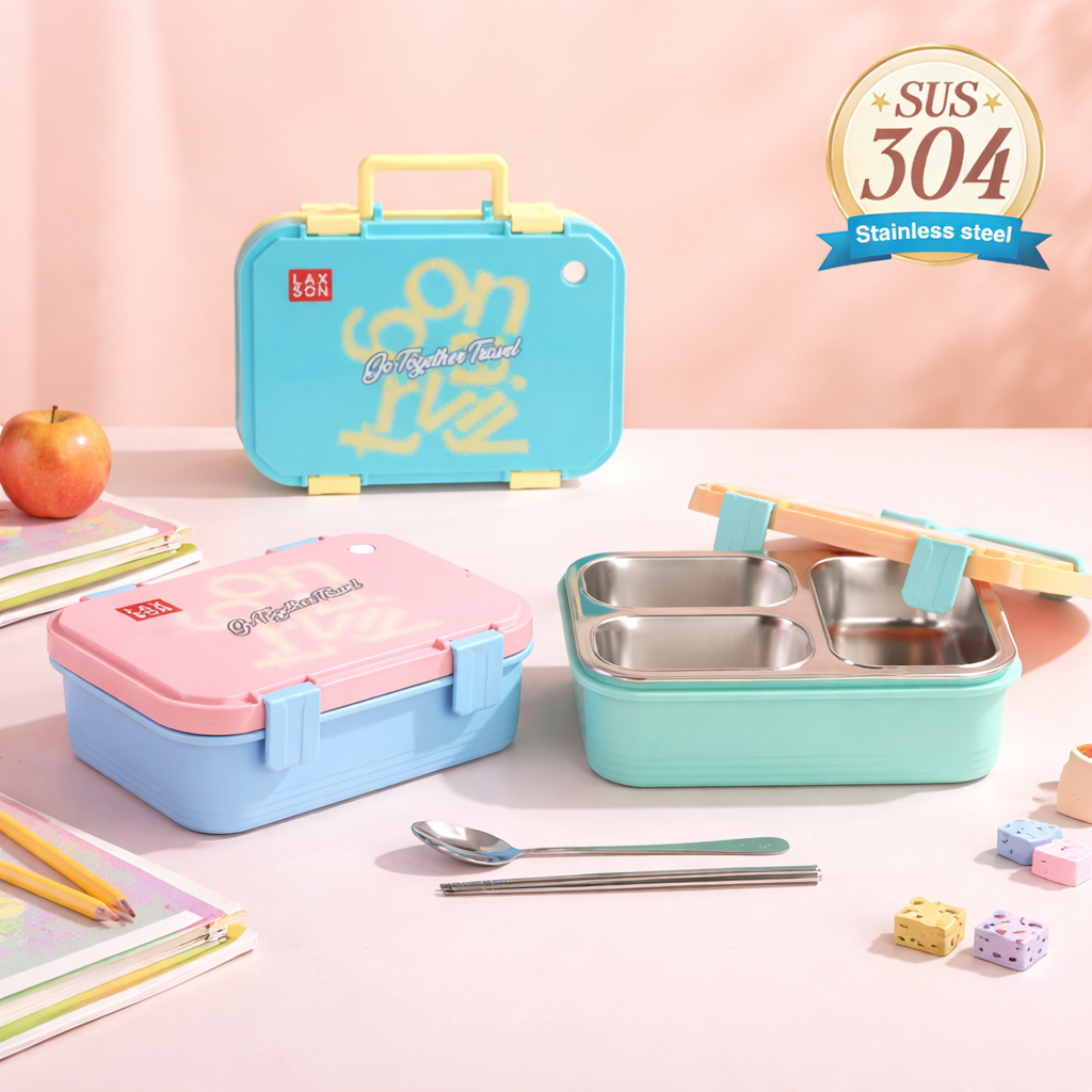 Kids Lunch Box Three Grid- [700ml]