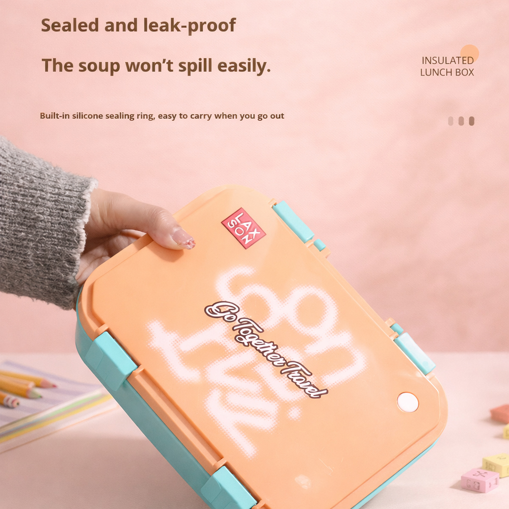 Kids Lunch Box Three Grid- [700ml]