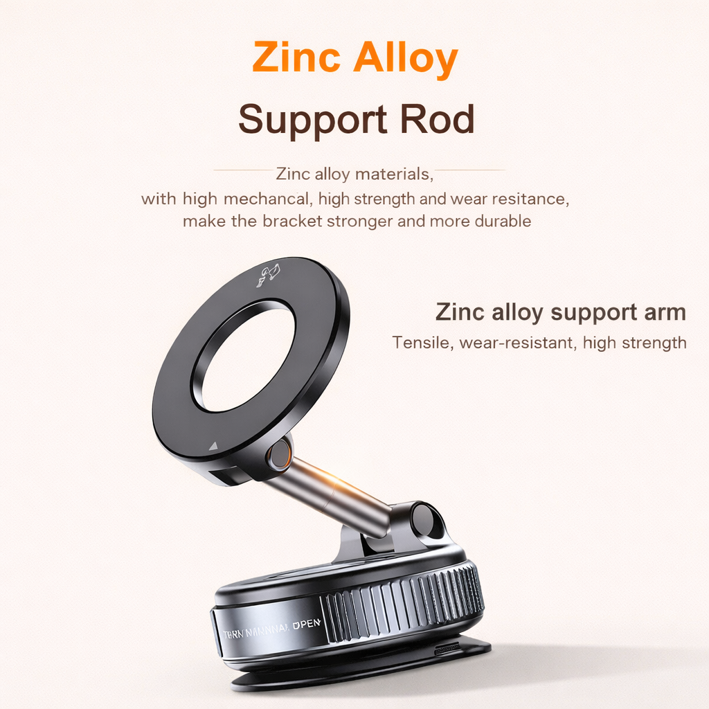 360° Vaccum Magnetic Phones Holder, Magnetic Car Phone Mount, Hands-Free Suction Cup