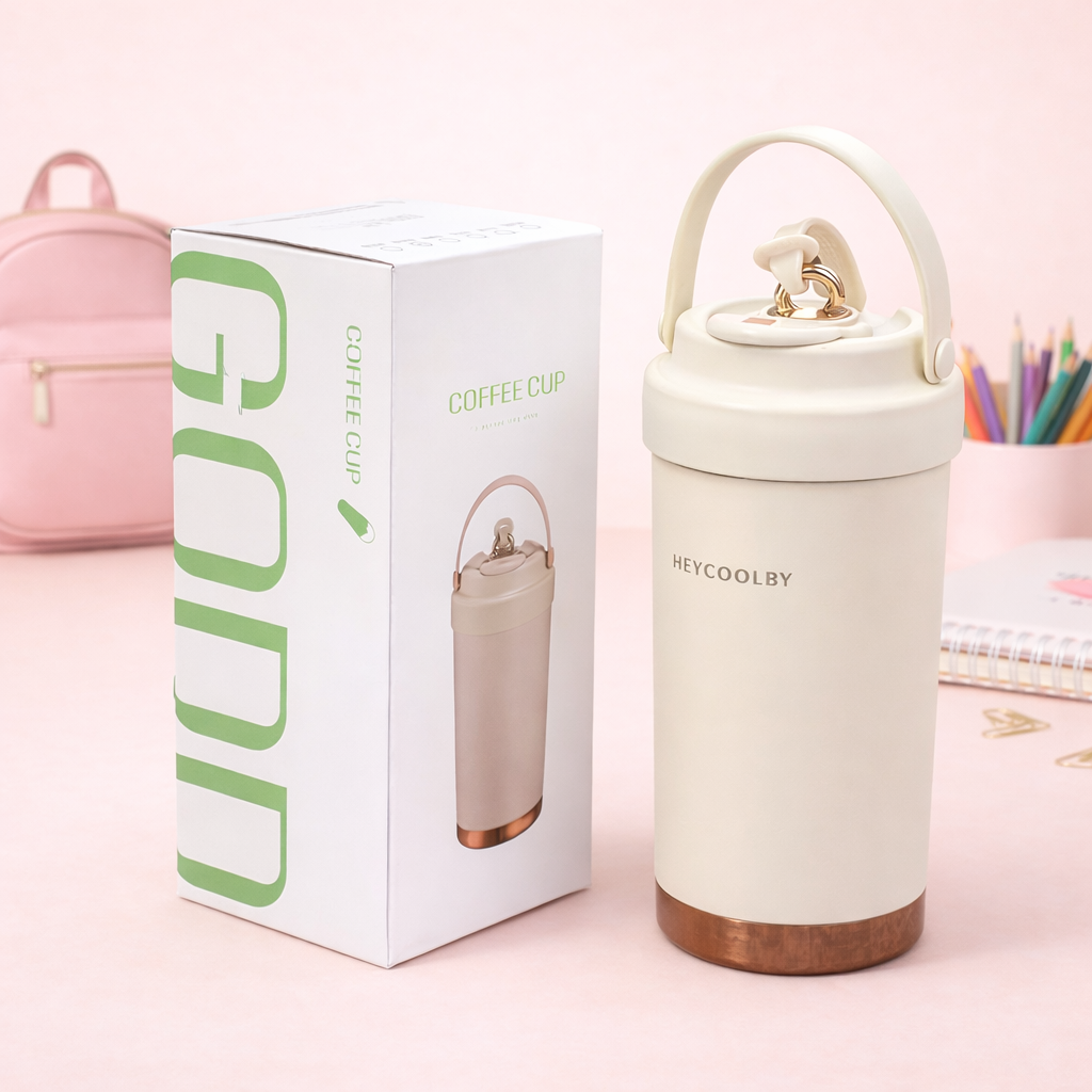 HEYCOOLBY Insulated Coffee Tumbler with Handle-[500ML]