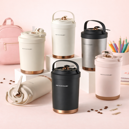HEYCOOLBY Insulated Coffee Tumbler with Handle-[500ML]
