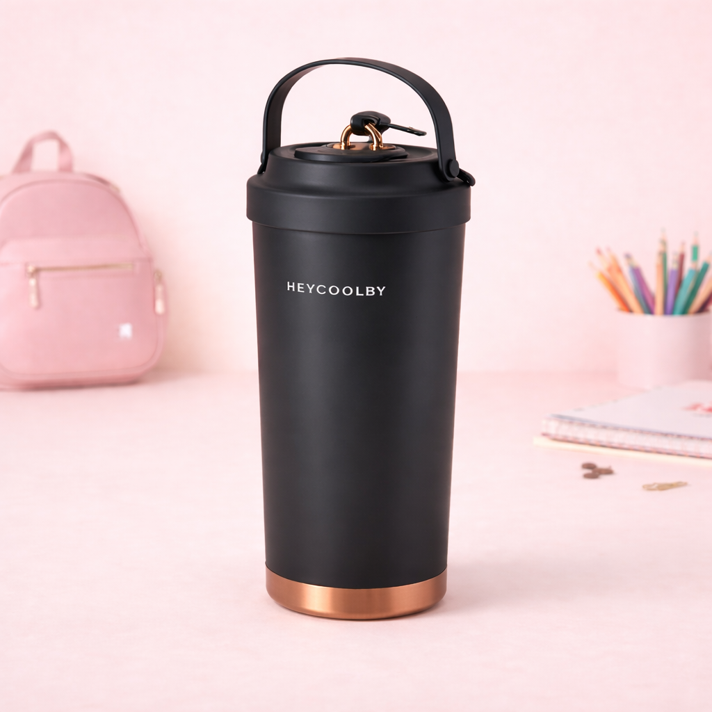 HEYCOOLBY Insulated Coffee Tumbler with Handle-[500ML]