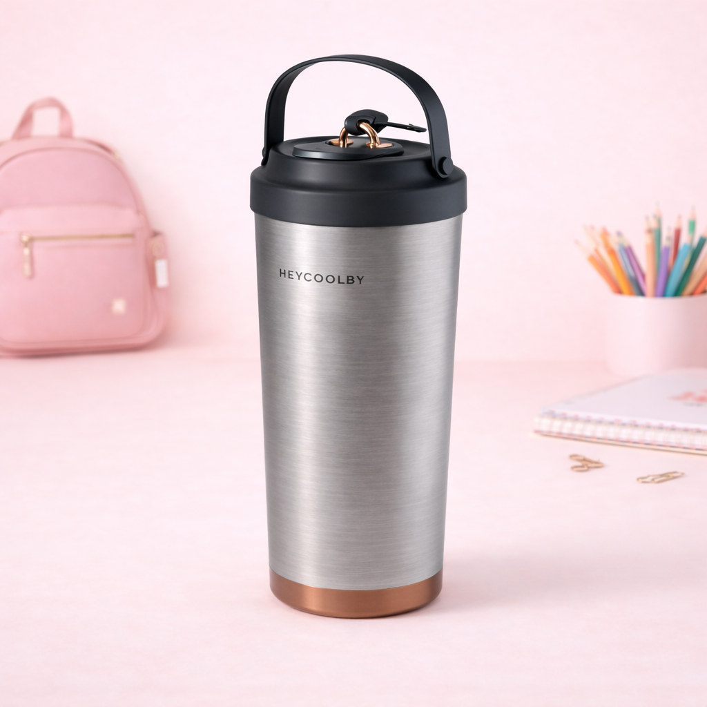 HEYCOOLBY Insulated Coffee Tumbler with Handle-[500ML]