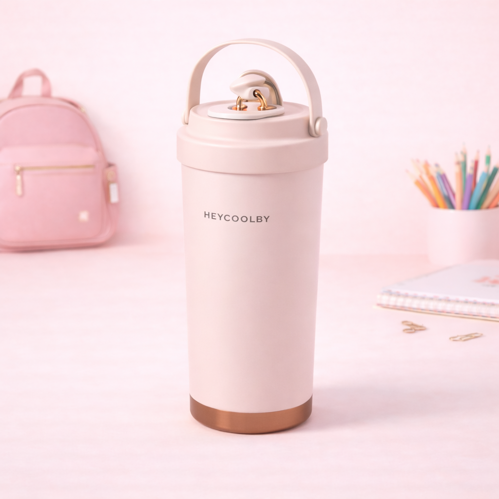 HEYCOOLBY Insulated Coffee Tumbler with Handle-[500ML]