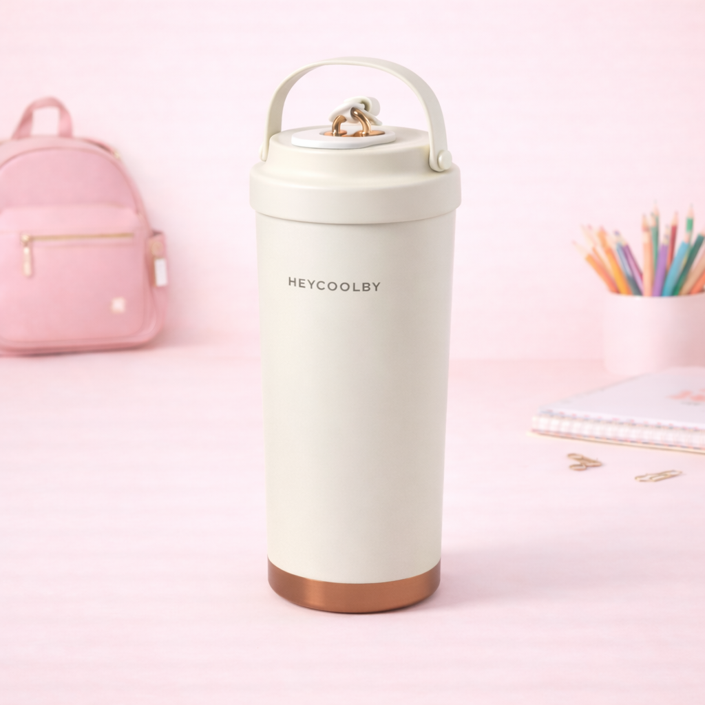 HEYCOOLBY Insulated Coffee Tumbler with Handle-[500ML]