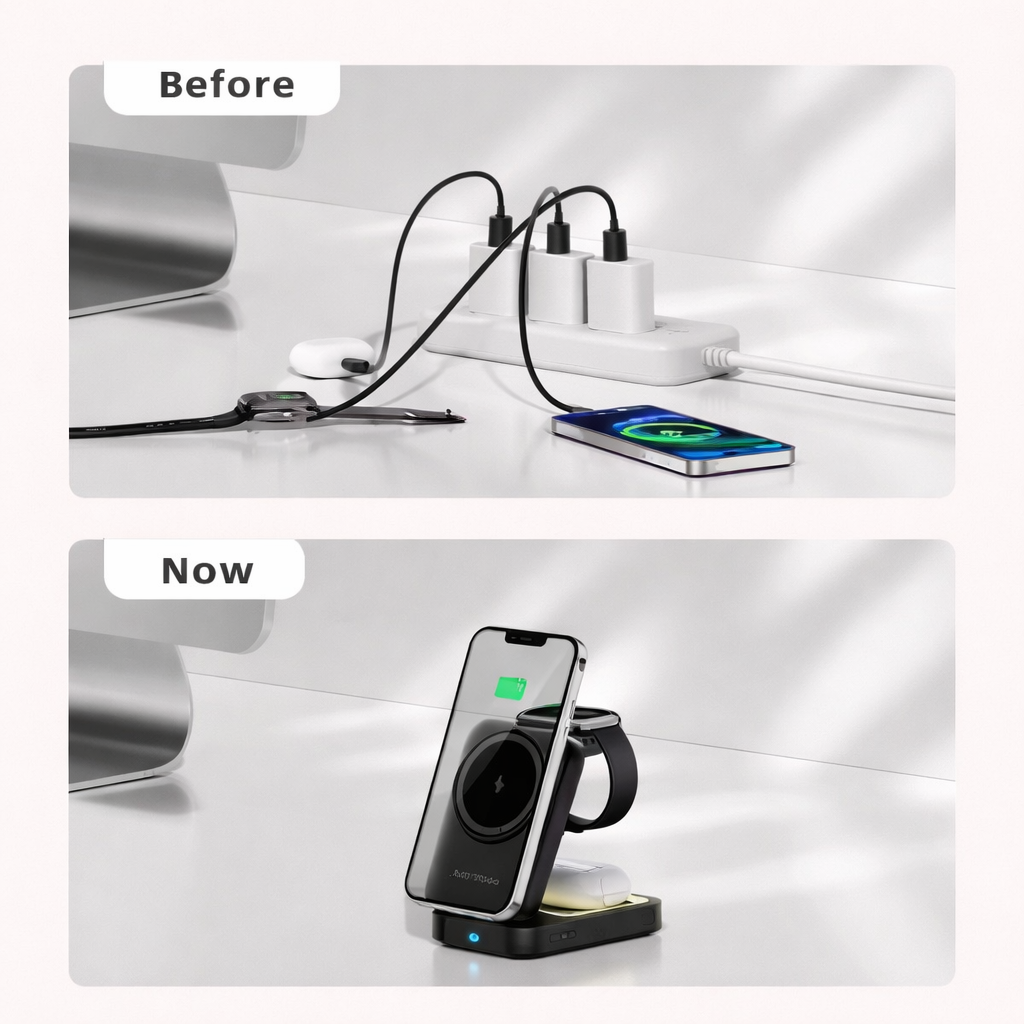 3-in-1 Wireless Fast Charging Station