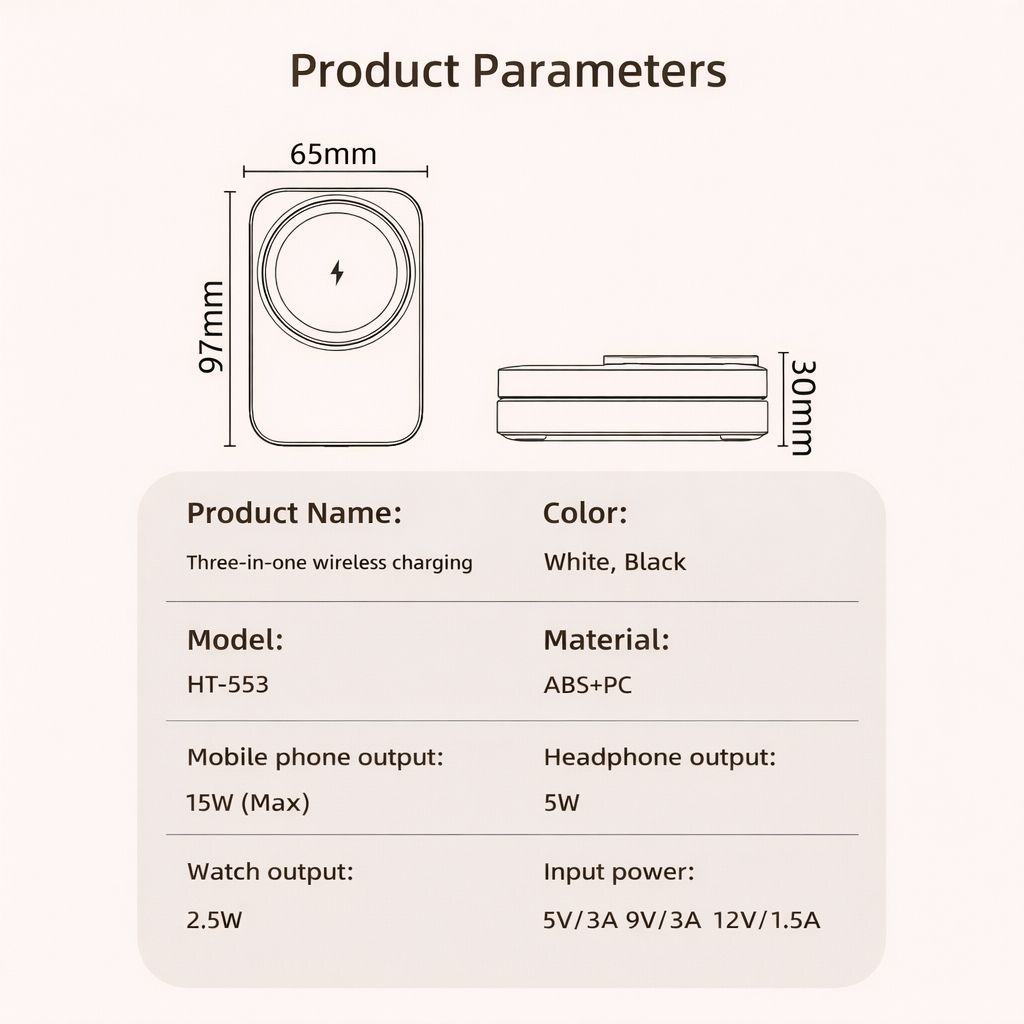 3-in-1 Wireless Fast Charging Station