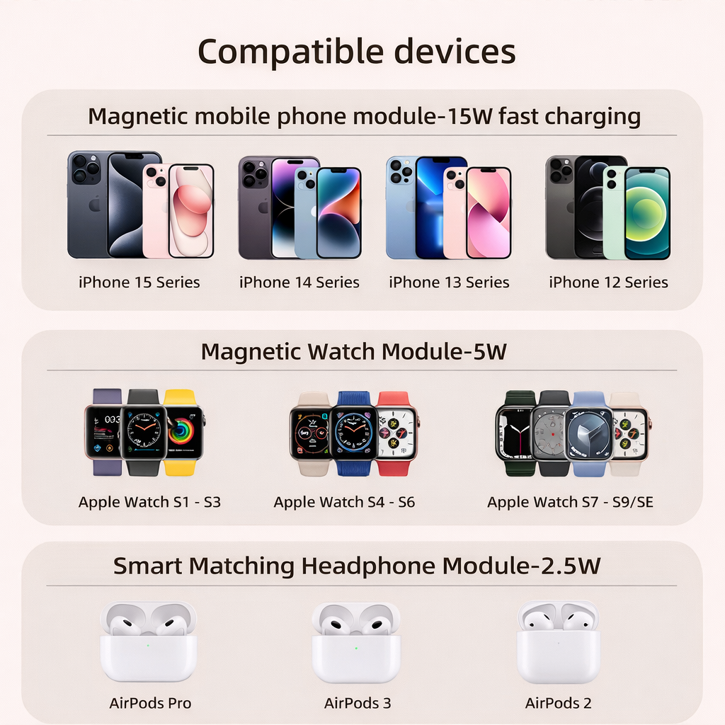 3-in-1 Wireless Fast Charging Station